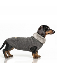 Milk&pepper new collection trui grijs Teckel mt 29-33-38-43