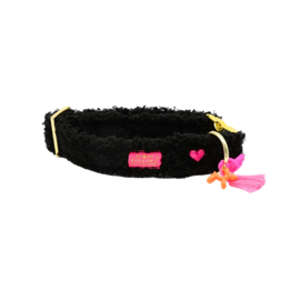 NEW Pellina halsband zwart   cozy love 2025 Maat 25-35 2 cmbreed  verstelbaar