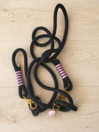 Nieuw Beads&leadsByCheyenne koordlijnen black/roze  Handsfree  10mm 280 cm