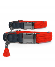 Milk&pepper halsband orange/red 25-53 aanpasbaar