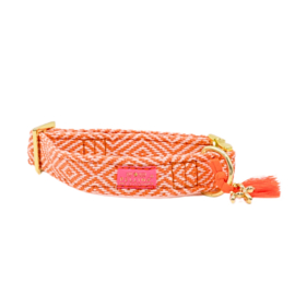 Pellina new spring collection halsband smooth oranje  2 cm verstelbaar