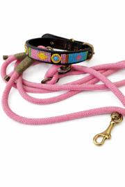 Nata'chien halsband  fruttelina kralen xs10 leder fruttelini