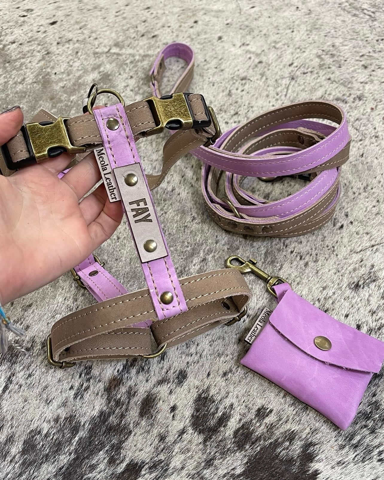 OP BESTELLING ONLY Nieuw lederen harnas tuig  GEPERSONALISEERD Small Medium of large OP BESTELLING