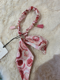 Honden sjaal /bandana roze /framboise