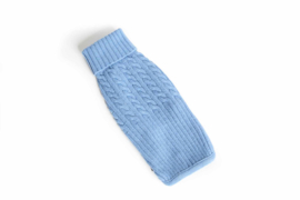 Sweater  cashmere wool zacht blauw ook voor teckels mt 27 30  33 36 39 43 47