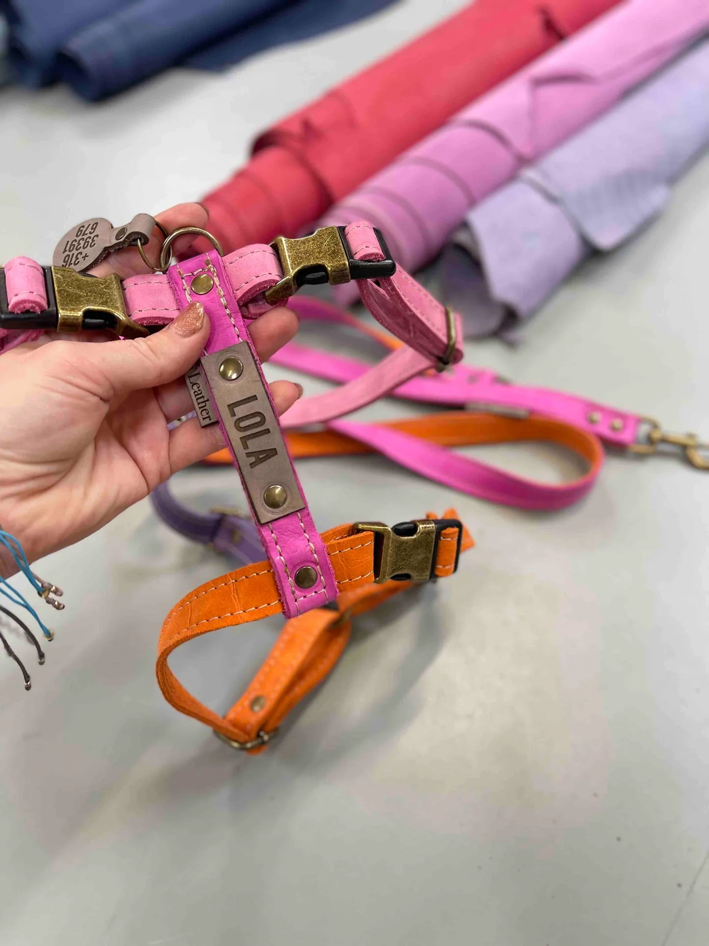 OP BESTELLING ONLY Nieuw lederen harnas tuig  GEPERSONALISEERD Small Medium of large OP BESTELLING