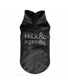 Milk&Pepper velvet sweater 38 black ook voor teckels