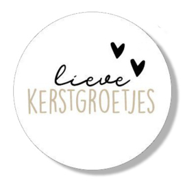 Kerst Sticker - Lieve kerstgroetjes