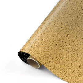 Inpakpapier - Black Trees & Golden Twinkling Stars - 50 cm