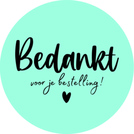 Sticker - Bedankt voor je bestelling -  50 mm