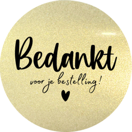 Sticker - Bedankt voor je bestelling -  50 mm