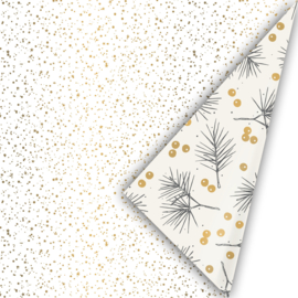 Inpakpapier - Twinkling Stars & Branches- 50 cm