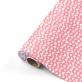 Inpakpapier - Neon Pink & Lila LOVE - 50 cm
