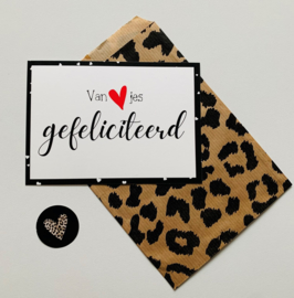 Kaart - Van Hartjes Gefeliciteerd