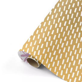 Inpakpapier - Gold & Lila Tropical Animals - 50 cm