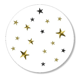 Kerst Sticker - Golden Stars