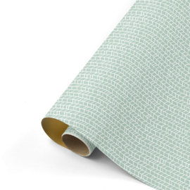Inpakpapier - Mint & Gold - 50 cm