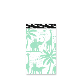 Kadozakje - Green Tropical Animals & Black - 12 x 19 cm