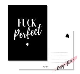 Kaart - Fuck Perfect- Zwart