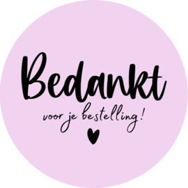 Sticker - Bedankt voor je bestelling -  50 mm