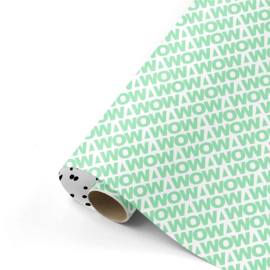 Inpakpapier - WOW Green & Dots - 50 cm