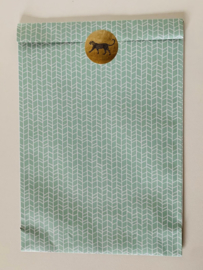Kadozakje - Mint & Goud -17x25 cm