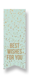 Kerst Sticker - Label  - Best Wishes For You
