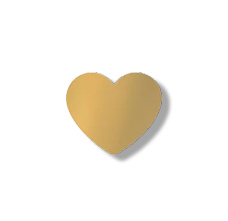 Stickers - Gouden Hart - 22 mm