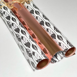 Inpakpapier - Feather & Rose Gold