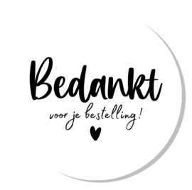 Sticker - Bedankt voor je bestelling -  50 mm