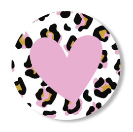Sticker - Luipaard & Lila Heart