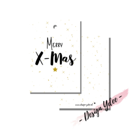 Kerst Mini Kaartje - Merry X-Mas