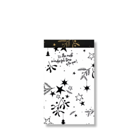 Kadozakje - Christmas White  & Black  - 12 x 19 cm