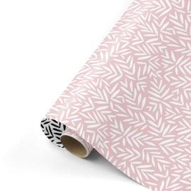 Inpakpapier - Pink & Black Structure- 50 cm
