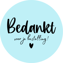 Sticker - Bedankt voor je bestelling -  50 mm