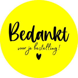 Sticker - Bedankt voor je bestelling -  50 mm