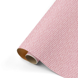 Inpakpapier - Pink Print & Copper - 50 cm