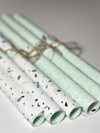Inpakpapier - Mixed Confetti & Mint Green