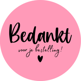 Sticker - Bedankt voor je bestelling -  50 mm