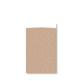 Kadozakje - Pink Taupe & Golden Hearts - 12 x 19 cm