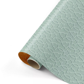 Inpakpapier - Mint Trees & Twinkling Stars Copper - 50 cm