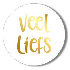 Sticker  'Veel liefs'