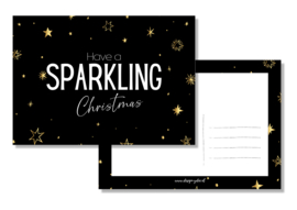 Kerst Kaart - Have a Sparkling Christmas - Zwart