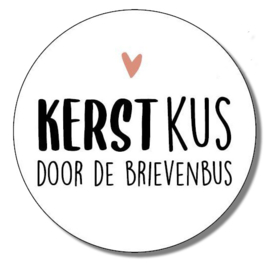 Kerst Sticker - Kerst kus door de brievenbus
