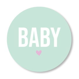 Sticker - Baby - Mintgroen