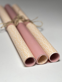 Inpakpapier - Peach Print & Pink