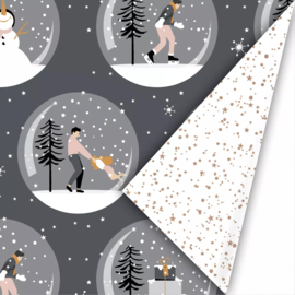 Inpakpapier - Christmas & Twinkling Stars - 30 cm