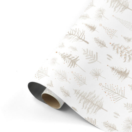 Inpakpapier - Champagne Trees & Grey - 50 cm