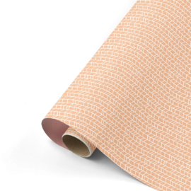 Inpakpapier - Peach Print & Pink - 50 cm