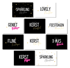 Kerst Kaarten Set - Christmas Mix - 10 stuks